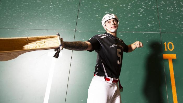 Man play Jai-alai